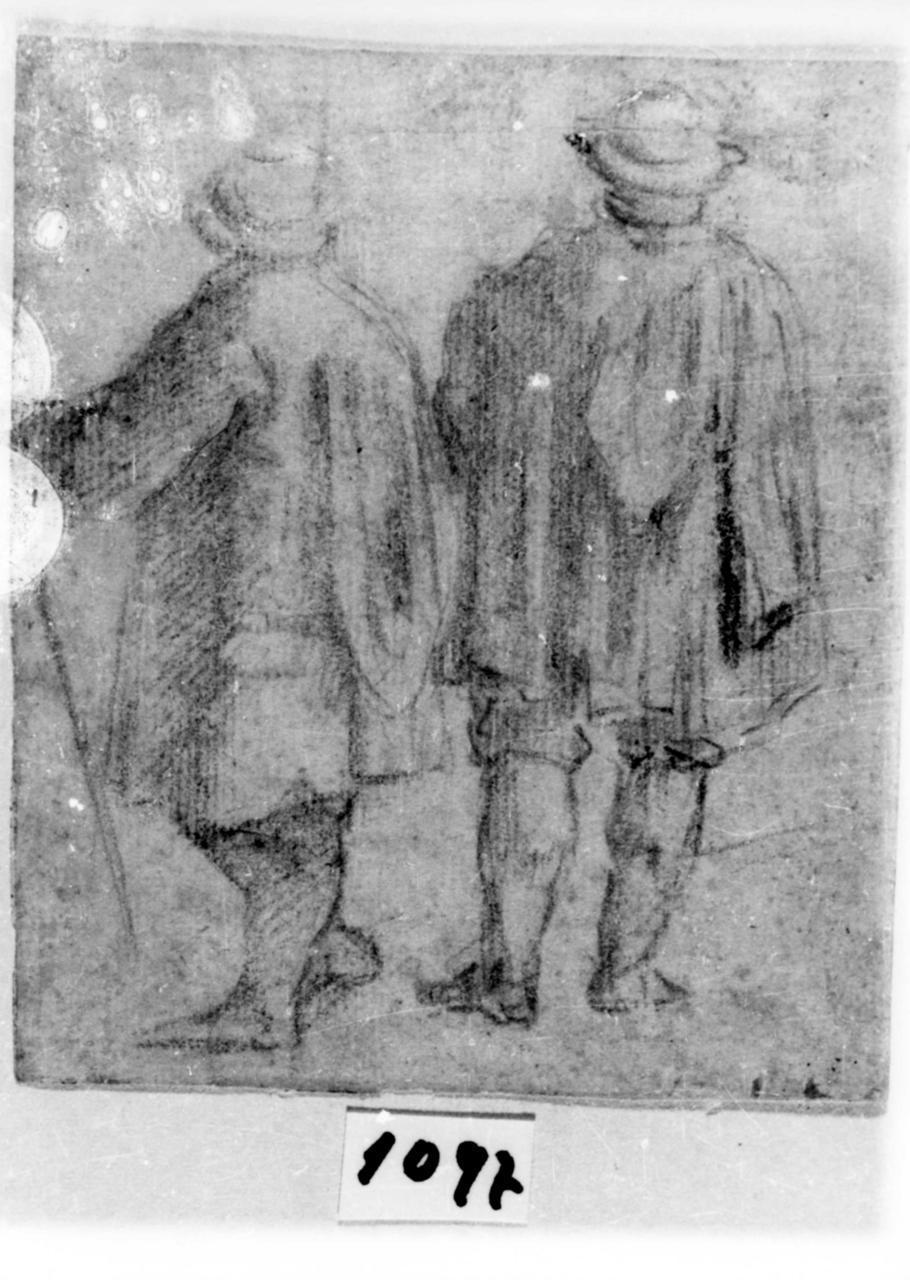 famiglia di contadini (disegno) - ambito veneto (seconda metà sec. XVI)