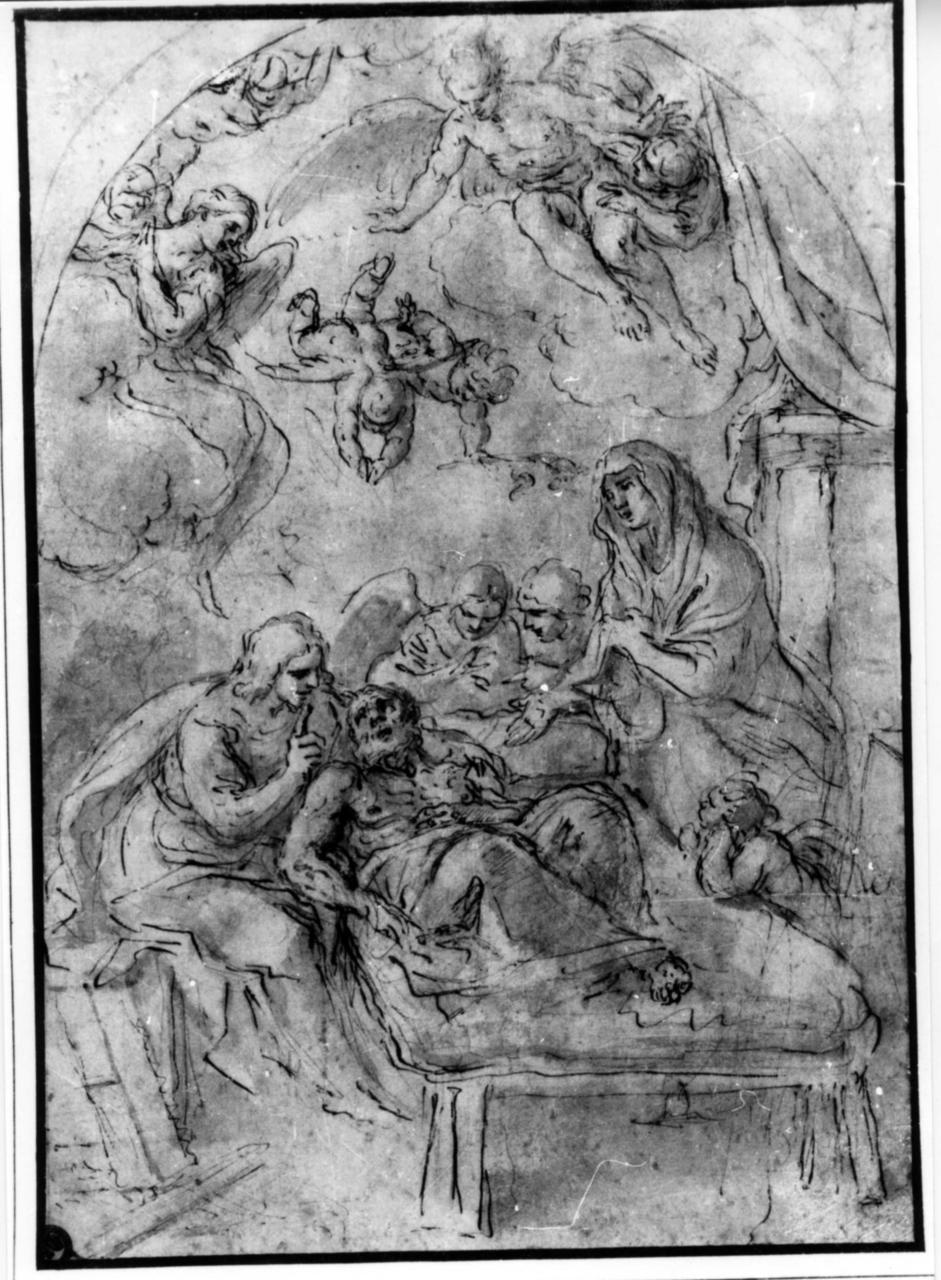 morte di San Giuseppe (disegno) di Boulanger Jean (attribuito) (metà sec. XVII)