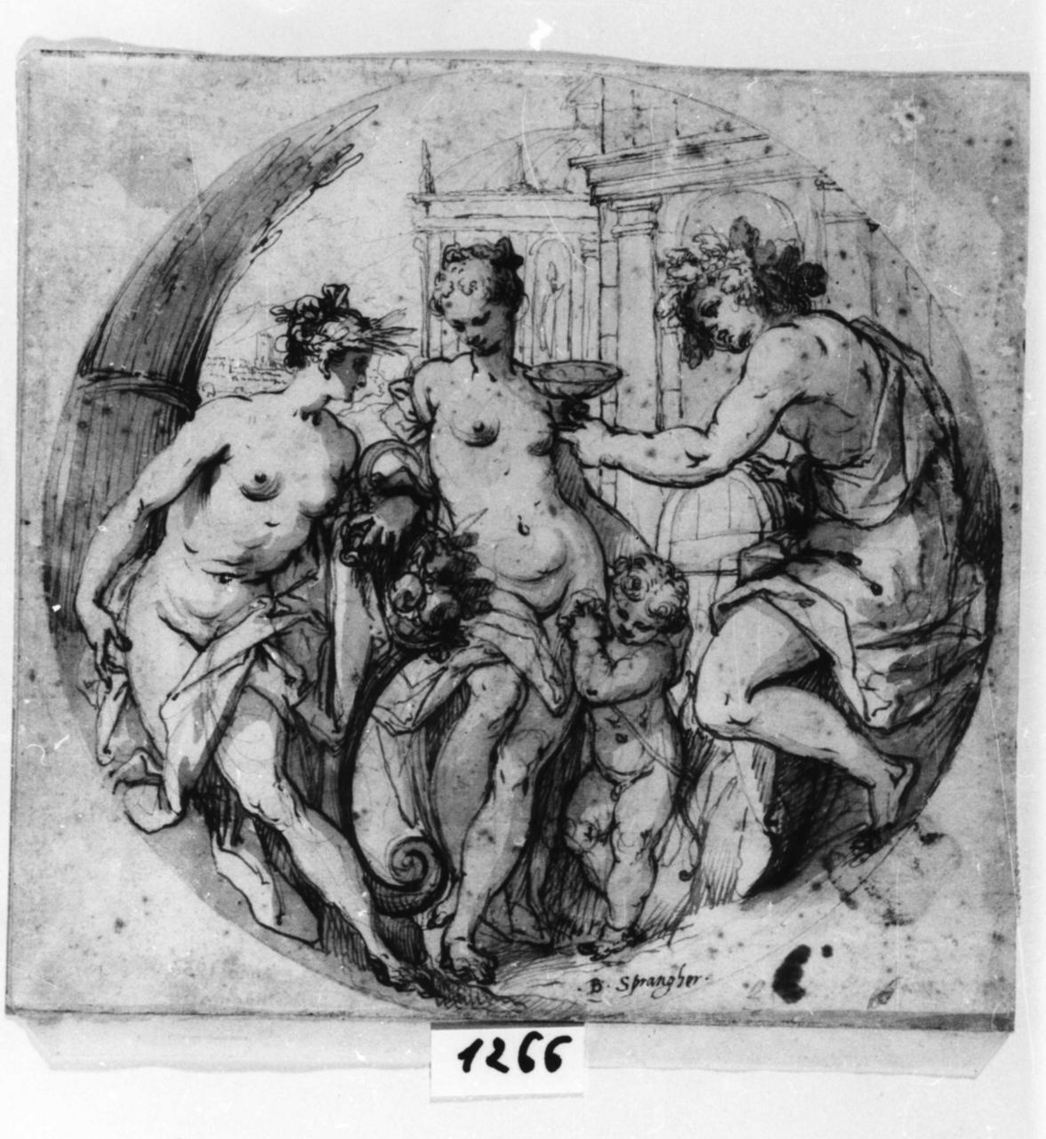 Bacco Venere e Cerere (disegno) di Toeput Lodewyk detto Pozzoserrato (ultimo quarto sec. XVI)
