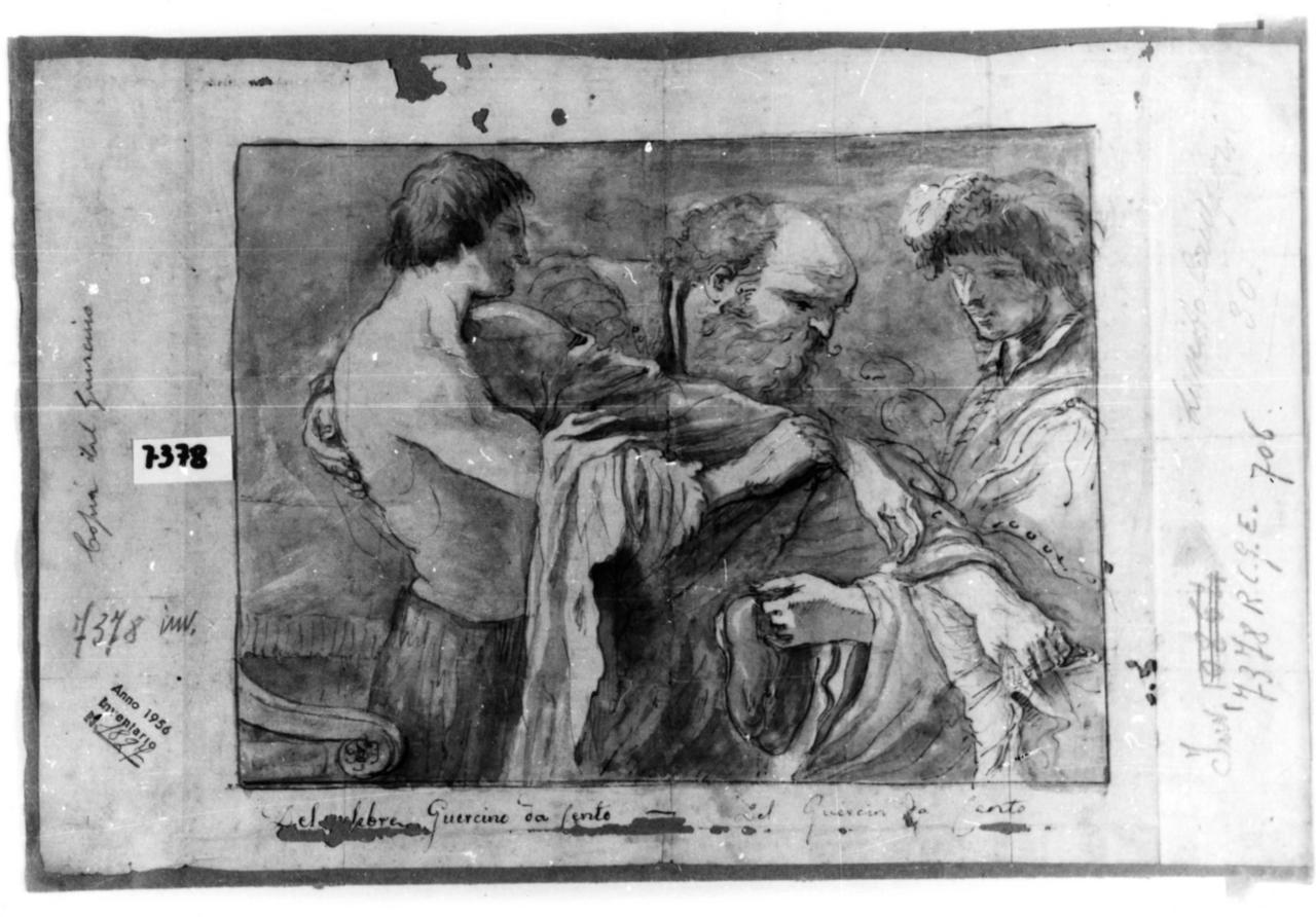 ritorno del figliol prodigo (disegno) - ambito emiliano (sec. XVIII)