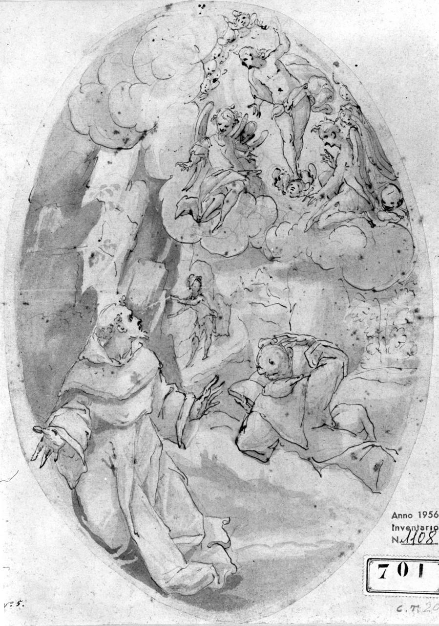 San Francesco d'Assisi riceve le stimmate (disegno) di Marchetti Marco (sec. XVI)