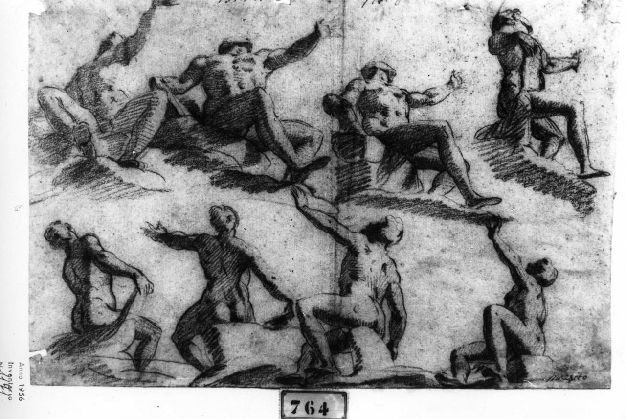 Studi di nudi (disegno) - ambito italiano (sec. XVI)