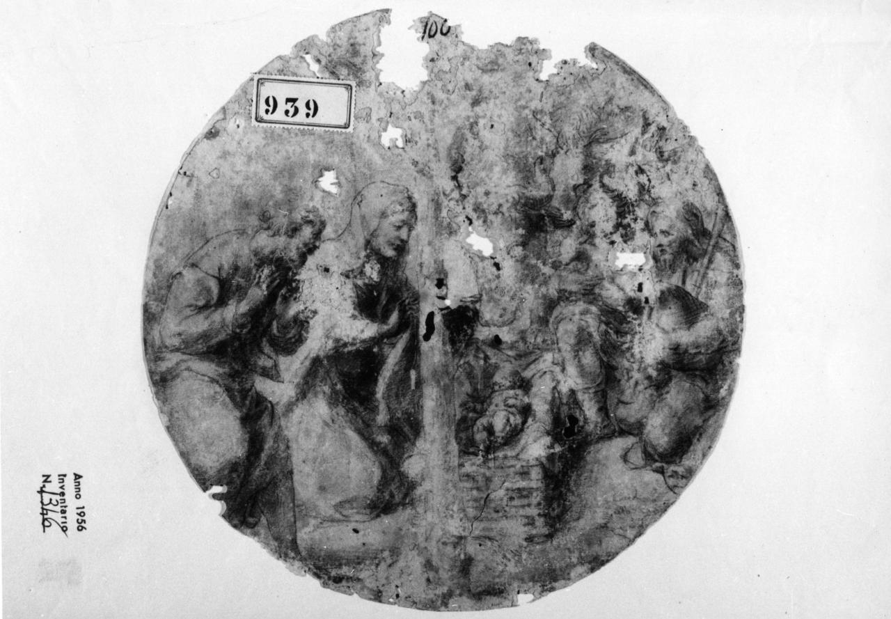 natività di Gesù (disegno) di Anselmi Michelangelo detto Michelangelo da Lucca (prima metà sec. XVI)