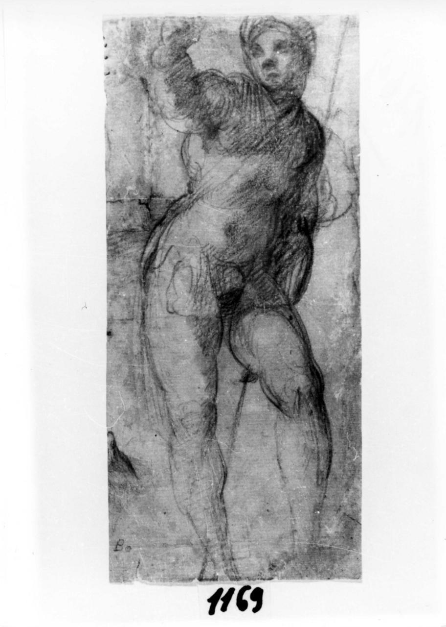 Studio di figura maschile (disegno) di Parmigianino (sec. XVI)