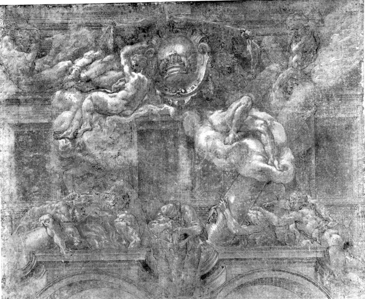 Studio per la facciata di casa Orsi (disegno) di Orsi Lelio (sec. XVI)