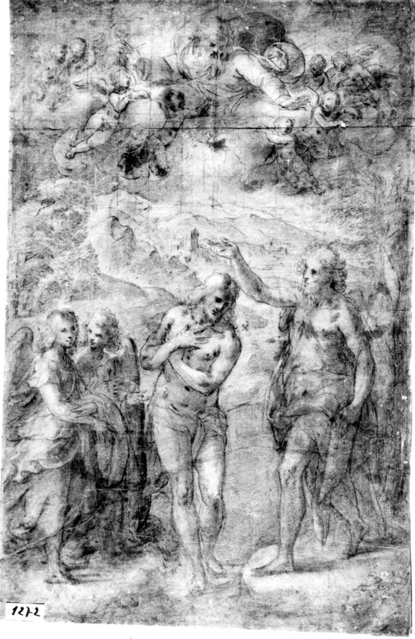 battesimo di Cristo (disegno) di Scarsella Ippolito detto Scarsellino (attribuito) (fine/inizio secc. XVI/ XVII)