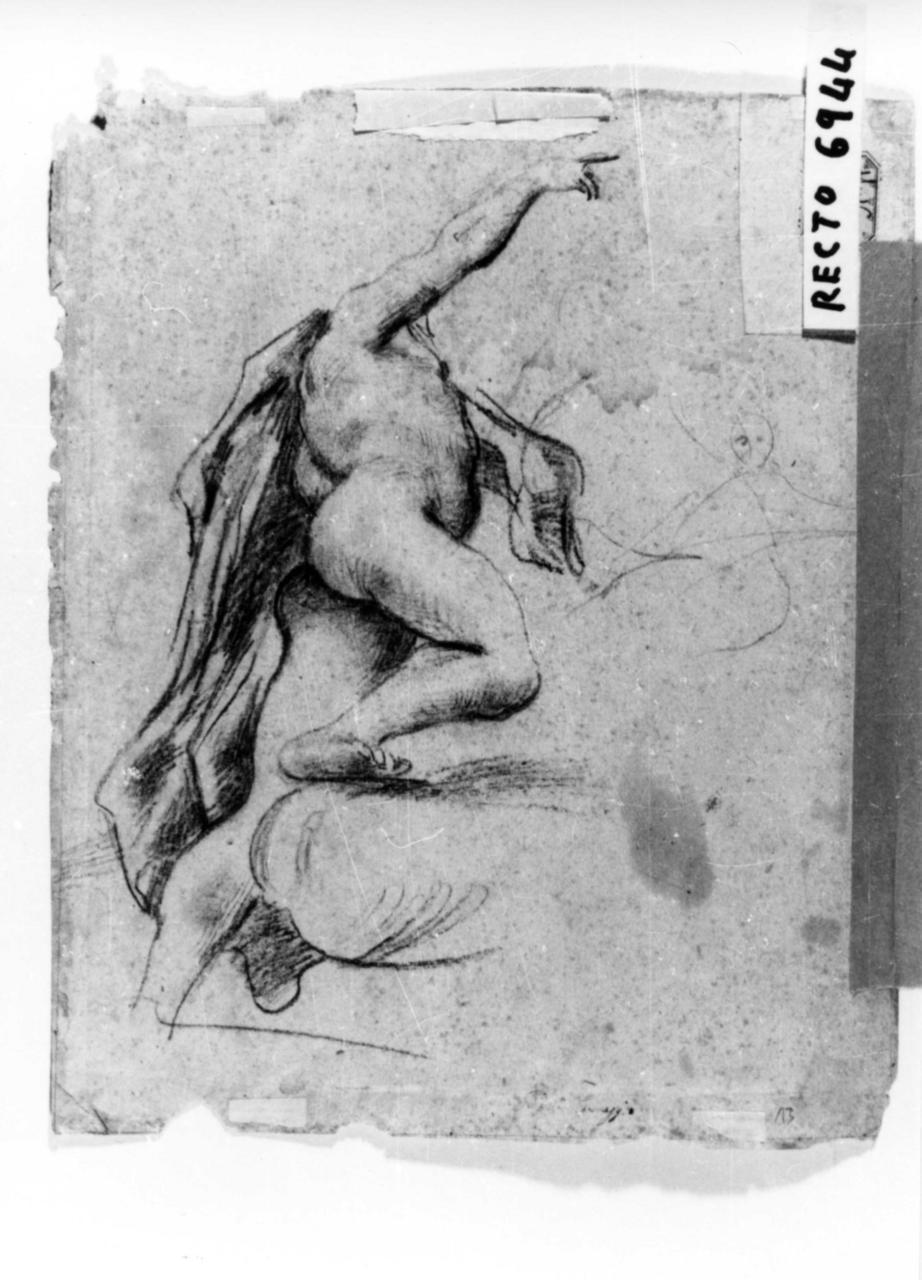 giovane nudo (disegno) - ambito emiliano (prima metà sec. XVII)