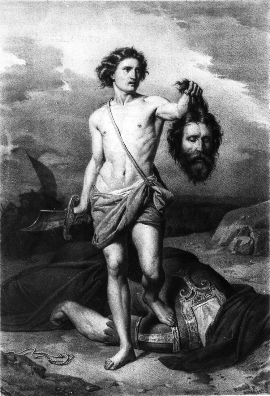 Davide con la testa di Golia (disegno) di Villa Antonio (sec. XIX)