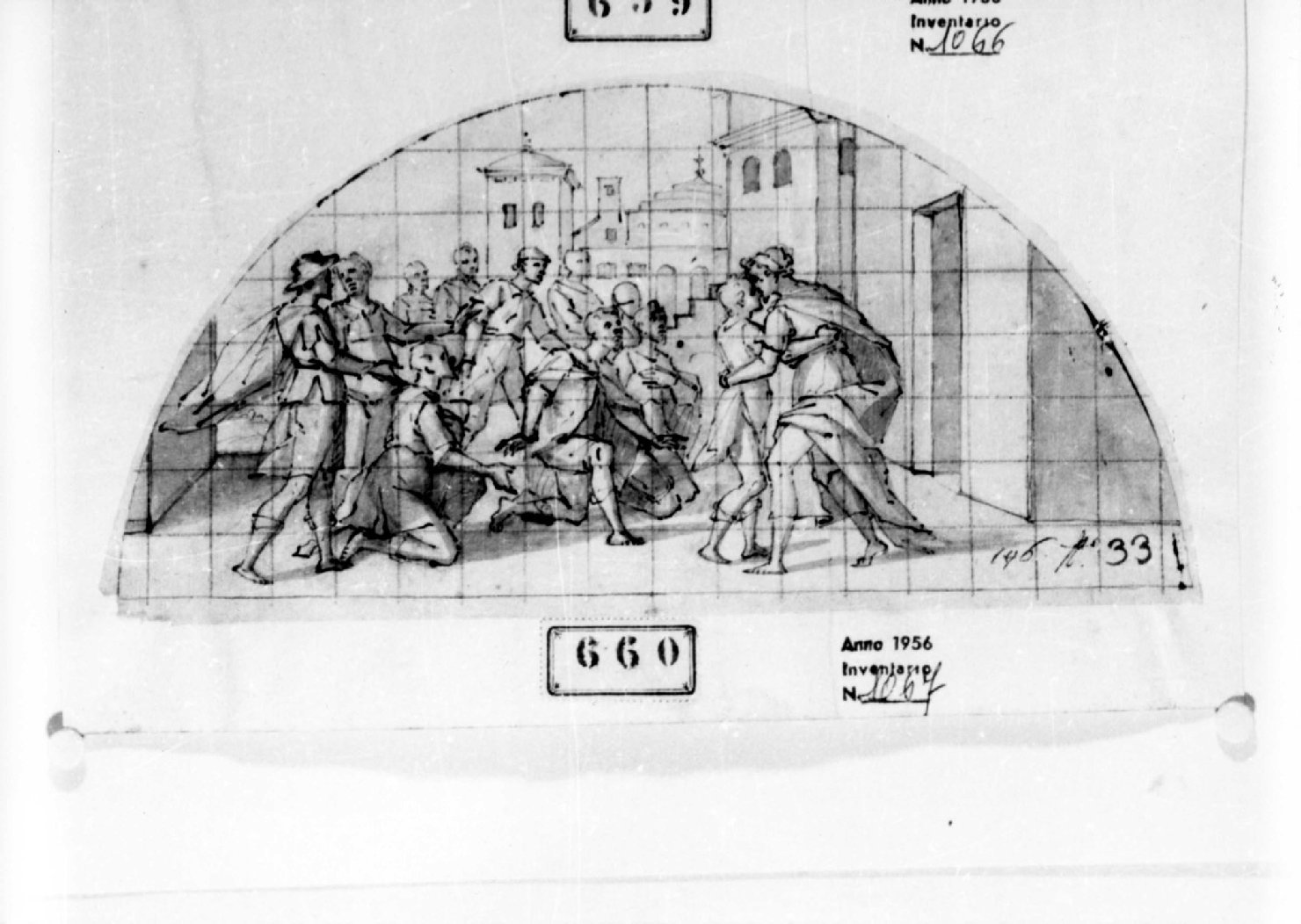 Ritorno del figliol prodigo, ritorno del figliol prodigo (disegno) di Castello Bernardo (ultimo quarto sec. XVI)