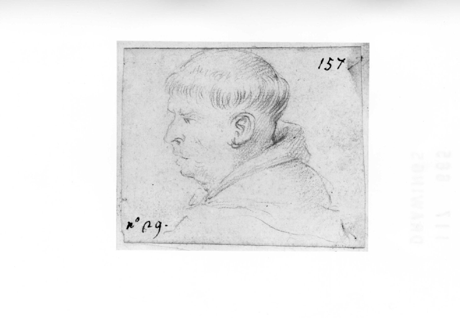 Ritratto di Bonaventura Bisi (?), ritratto a mezza figura di prelato (disegno) - ambito toscano (primo quarto sec. XVII)