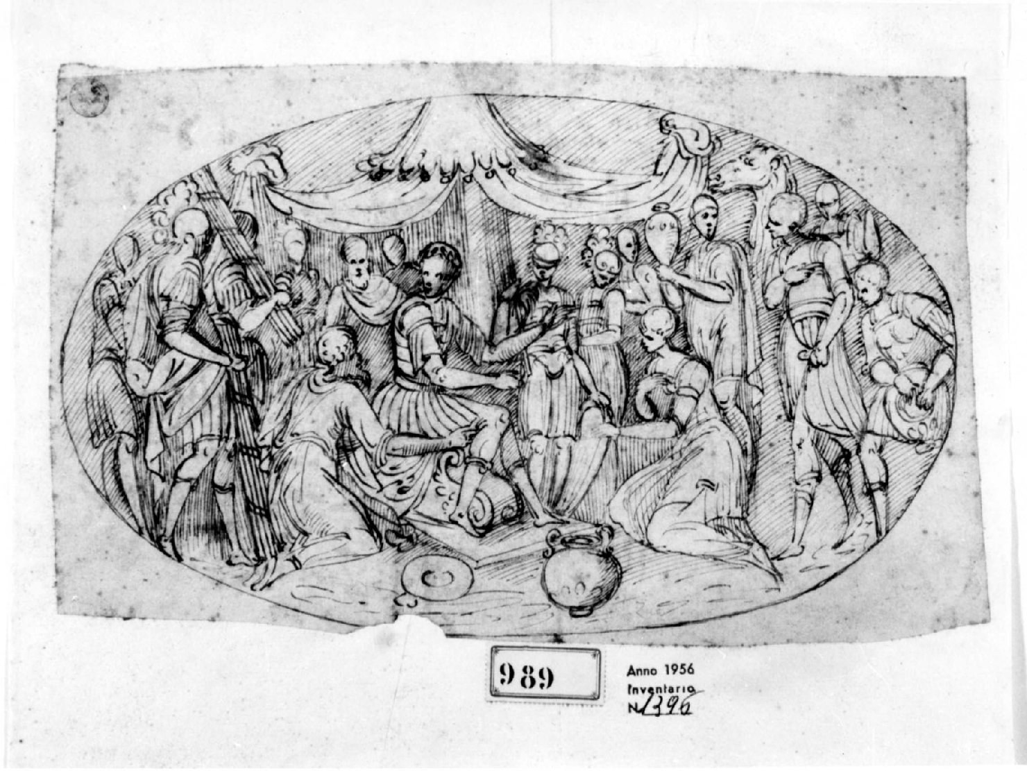 Scena di giudizio (disegno, opera isolata) di Campi Giulio (secondo quarto sec. XVI)