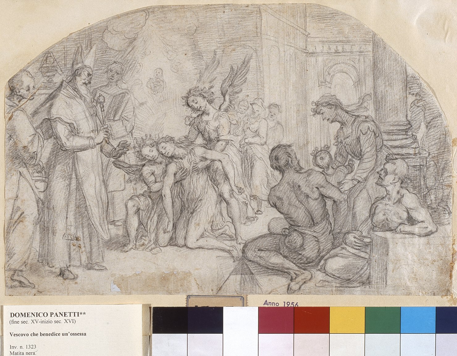 Ultima comunione di Santa Maria Maddalena?, ultima comunione di Santa Maria Maddalena (disegno) - ambito senese (fine/inizio secc. XV/ XVI)