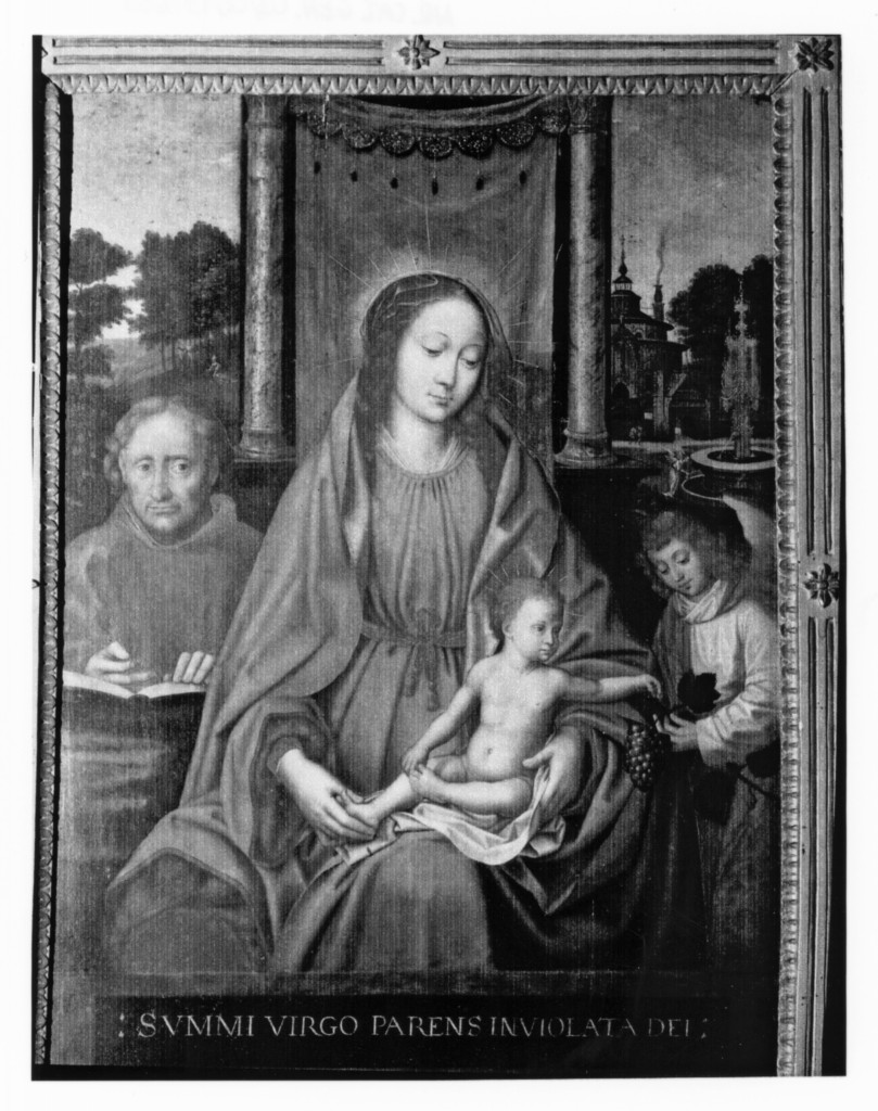 Madonna con Bambino (dipinto) di Metsys Quentin (cerchia) (inizio sec. XVI)