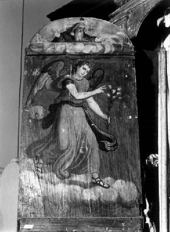 angelo annunciante (sportello di tabernacolo, elemento d'insieme) - ambito ligure (fine/inizio secc. XVIII/ XIX)