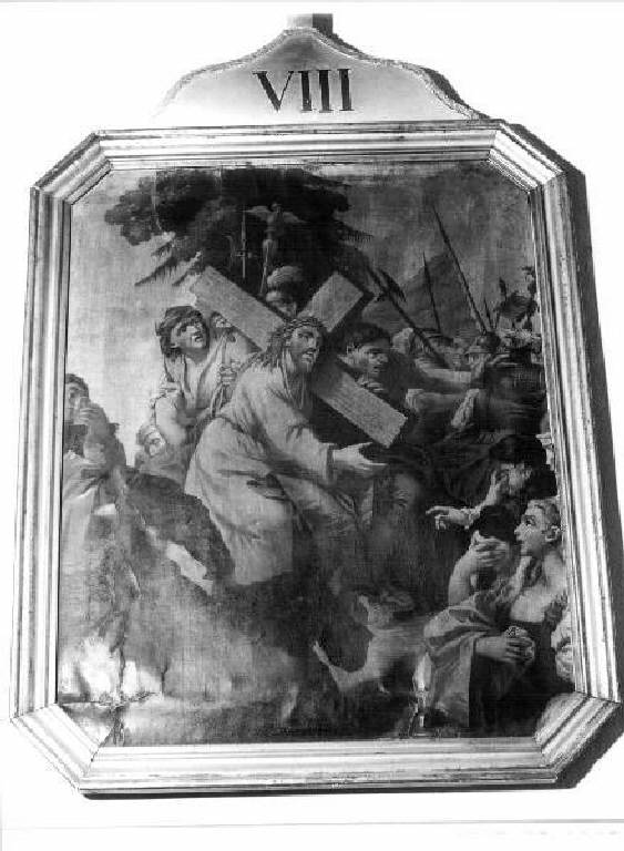 stazione VIII: Gesù consola le donne di Gerusalemme (Via Crucis, elemento d'insieme) - ambito ligure (prima metà sec. XIX)