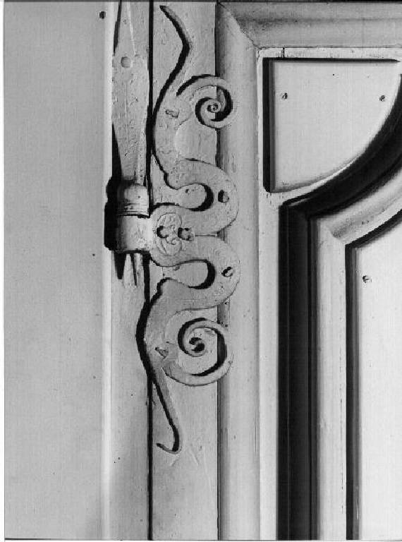 cardine, elemento d'insieme - PRODUZIONE LIGURE (metà sec. XIX)