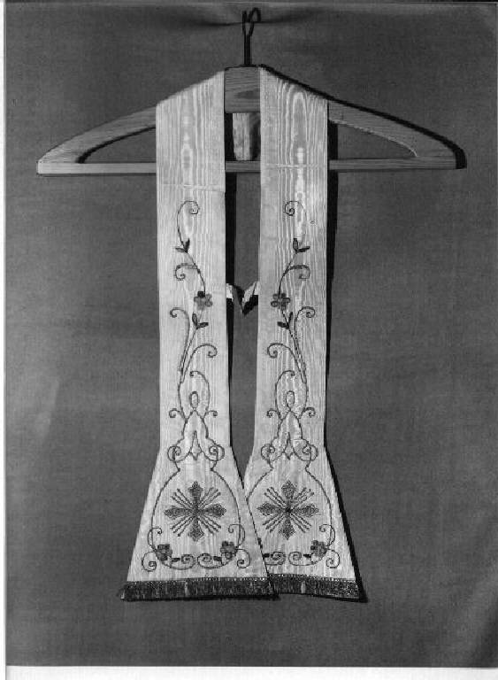 motivi decorativi floreali (stola, elemento d'insieme) - manifattura ligure (secc. XIX/ XX)