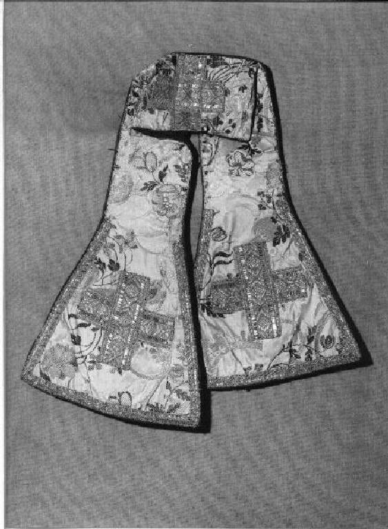 motivi decorativi floreali (manipolo, elemento d'insieme) - manifattura ligure (terzo quarto sec. XVIII)