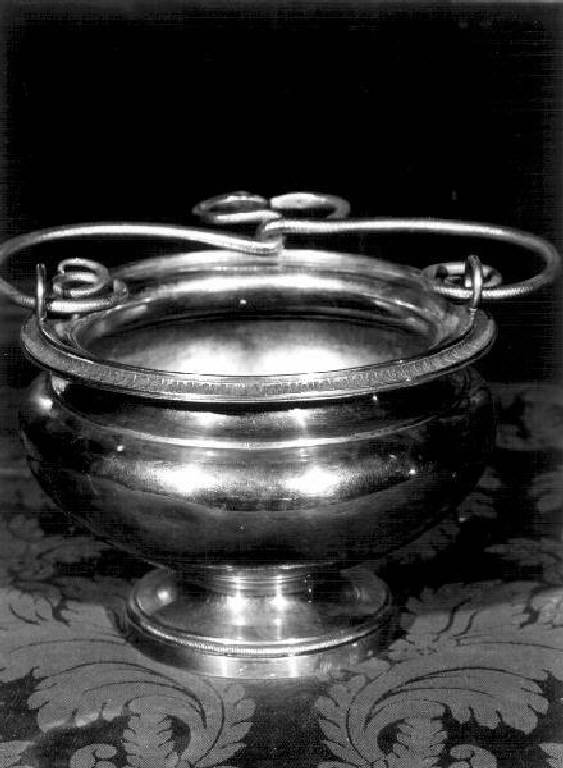 SECCHIELLO PER ACQUA BENEDETTA - PRODUZIONE GENOVESE (prima metà SEC. XIX)