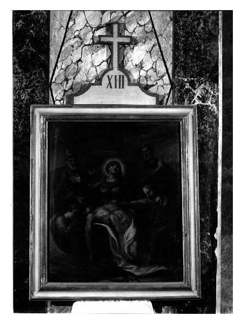 stazione XIII: Gesù deposto dalla croce (Via Crucis, elemento d'insieme) - ambito genovese (ultimo quarto sec. XVIII)