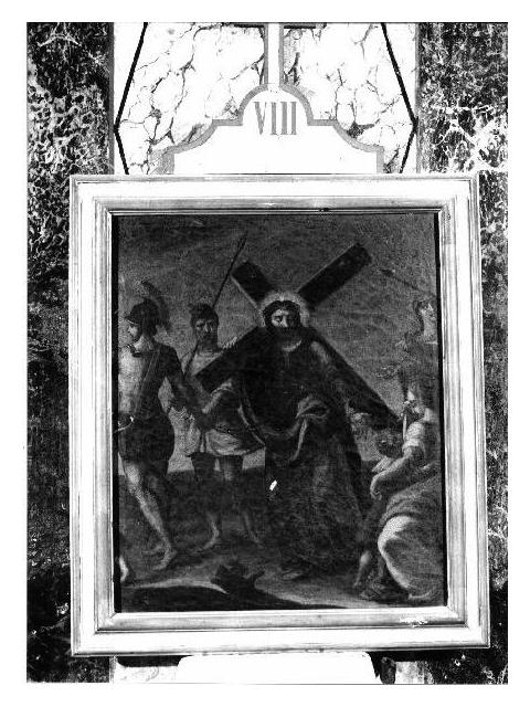 stazione VIII: Gesù consola le donne di Gerusalemme (Via Crucis, elemento d'insieme) - ambito genovese (ultimo quarto sec. XVIII)