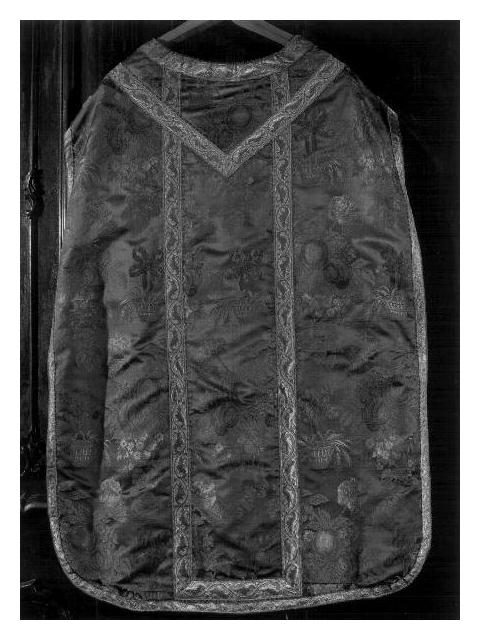 MOTIVI DECORATIVI/ VEGETALI/ MELOGRANI/ PEONIE/ CESTI DI SPIGHE/ FIOCCHI (PIANETA) - MANIFATTURA LIGURE (SECONDO QUARTO SEC. XVIII)