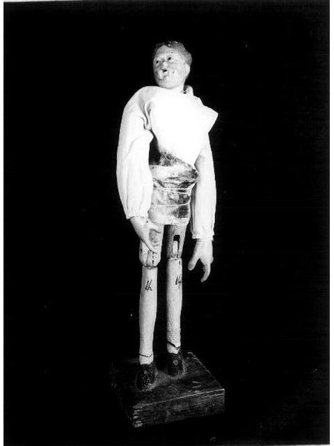 figura maschile (statuetta di presepio, elemento d'insieme) - produzione italiana (prima metà sec. XIX)