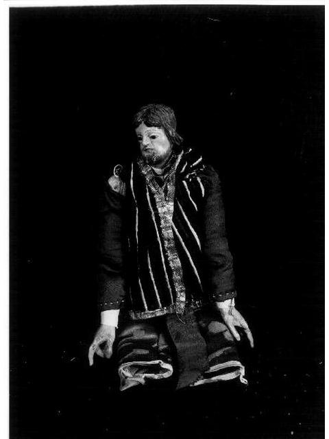 figura maschile (statuetta di presepio, elemento d'insieme) - produzione italiana (prima metà sec. XIX)