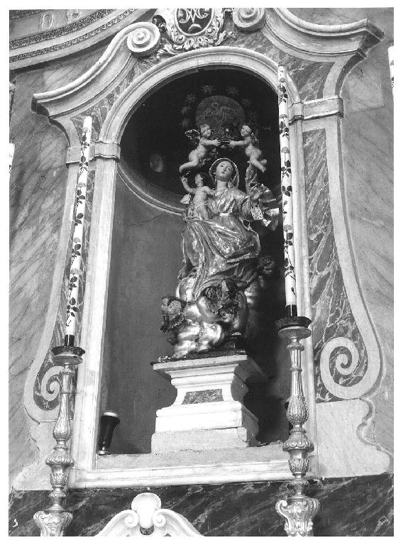 Madonna con Bambino e angeli (statua, insieme) - bottega ligure (seconda metà sec. XVIII)