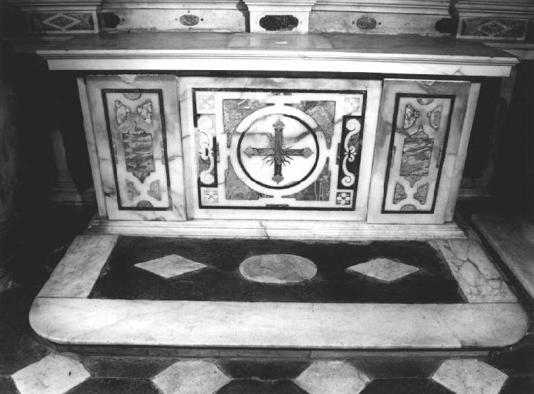 gradino d'altare, elemento d'insieme - bottega genovese (sec. XVII)