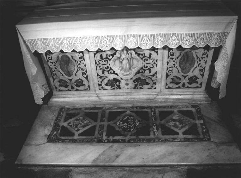 gradino d'altare, elemento d'insieme - bottega genovese (sec. XVII)