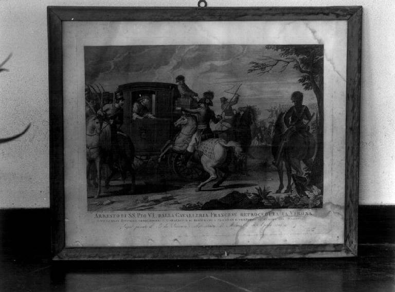 ARRESTO DI PIO VI (stampa) - ambito romano (sec. XIX)