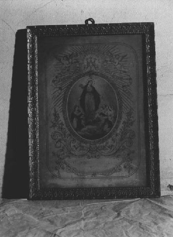 Madonna Immacolata e Santi (stampa) - ambito ligure (sec. XIX)