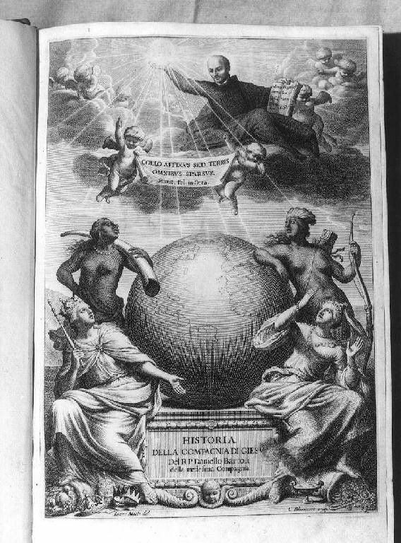 Sant'Ignazio di Loyola in gloria (stampa) di Miel Jan detto Petit Jean, Bloemaert Cornelis il Giovane (sec. XVII)