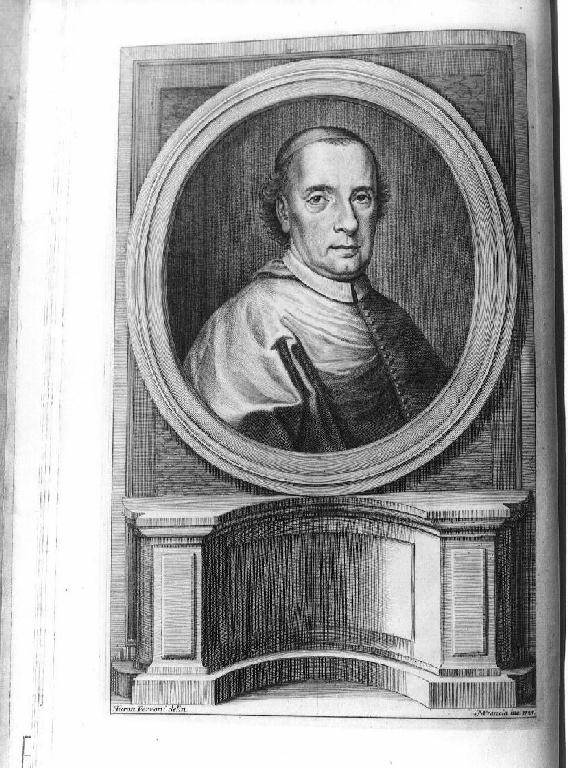 ritratto di ecclesiastico (stampa) di Ferroni Gerolamo, Francia Francesco Domenico Maria (sec. XVIII)