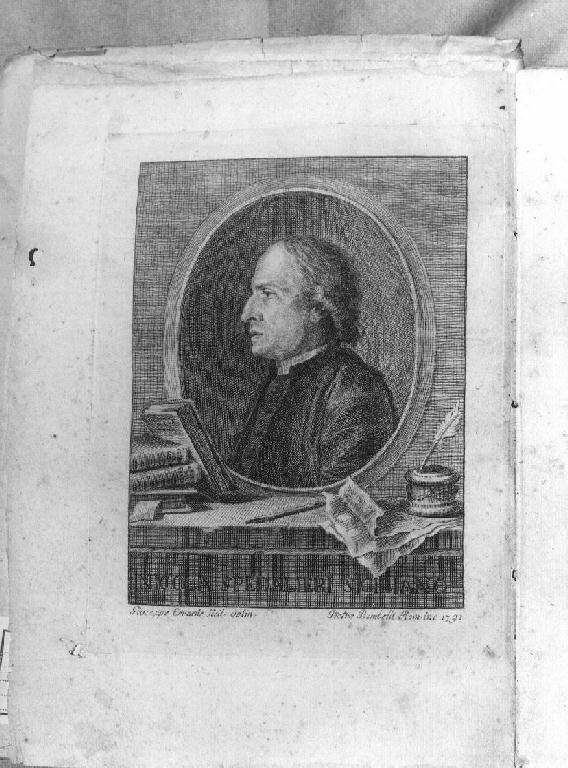 ritratto d'uomo di profilo (stampa) di Errante Giuseppe, Bombelli Pietro Leone (sec. XVIII)