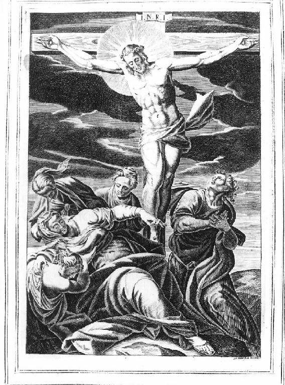 crocifissione di Cristo (stampa, elemento d'insieme) di Faber Johann (sec. XVII)