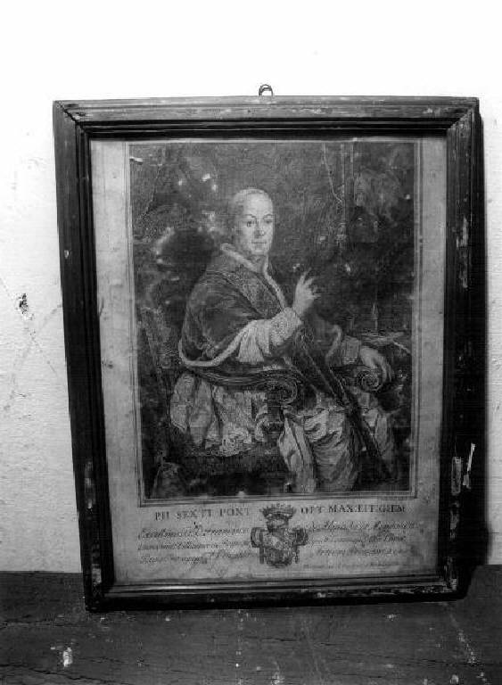ritratto di papa Pio VI (stampa) di Pozzi Francesco (sec. XVIII)