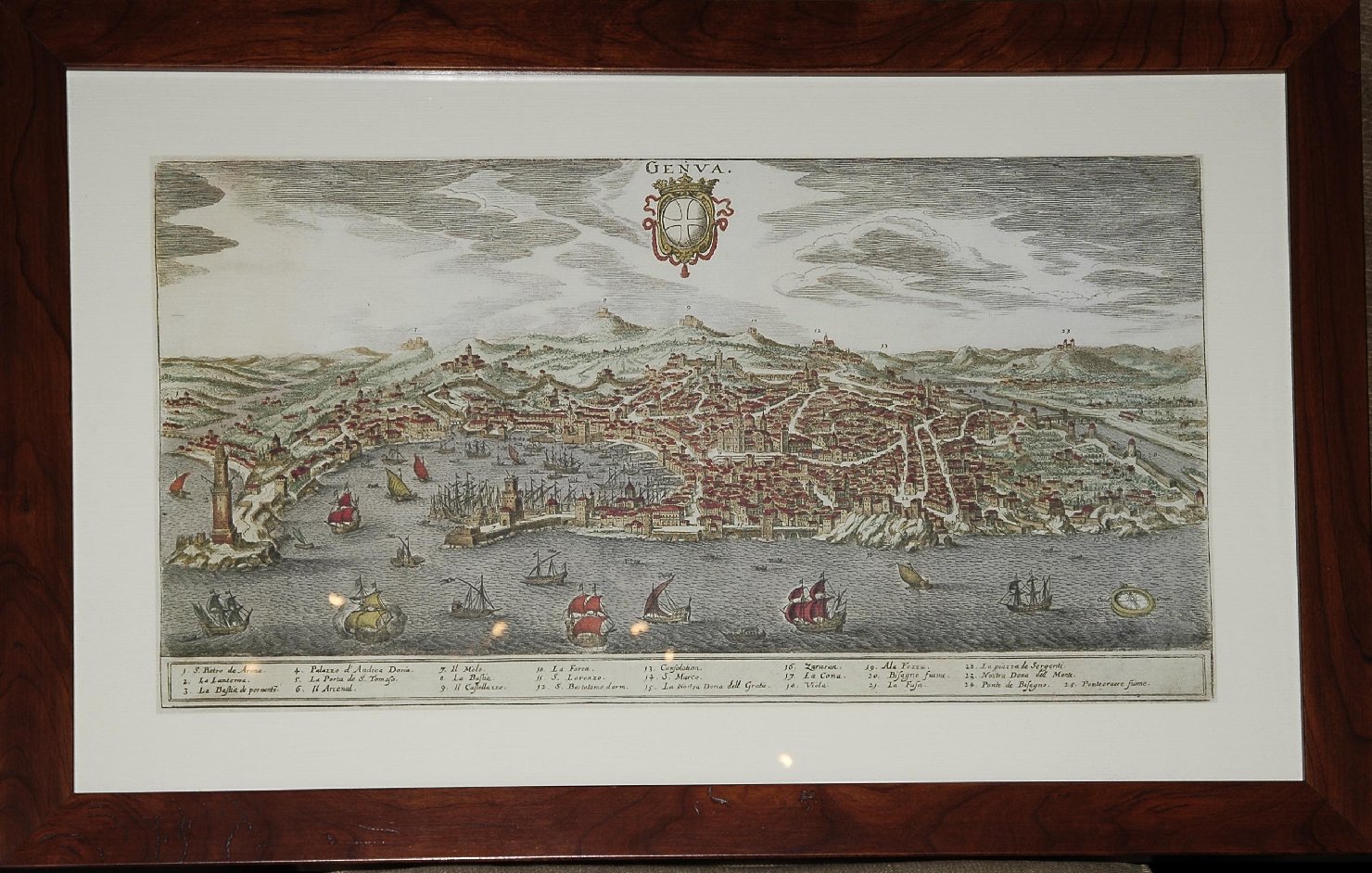 VEDUTA DI GENOVA (stampa, frammento) - ambito italiano (?) (secondo quarto sec. XVII)