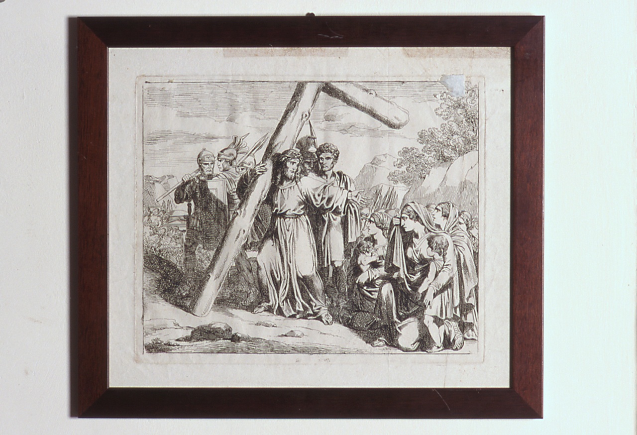 Cristo incontra la Madonna sulla via del Calvario (stampa, frammento) - ambito ligure (sec. XVII)