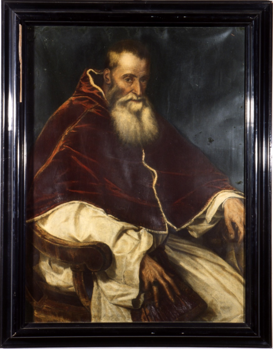 RITRATTO DI PAPA PAOLO III FARNESE (stampa, frammento) - ambito italiano (seconda metà sec. XX)