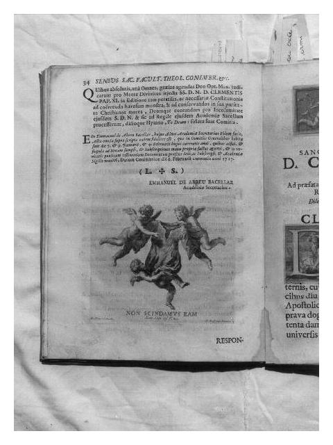 angioletti con simboli della Passione (stampa) di Passeri Giuseppe, Frey Jakob Johann (primo quarto sec. XVIII)