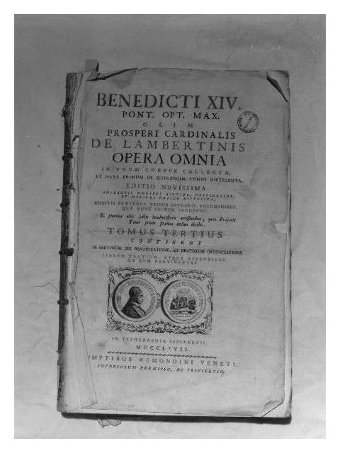 RITRATTO DI PAPA BENEDETTO XIV (stampa) - PRODUZIONE VENETA (terzo quarto sec. XVIII)