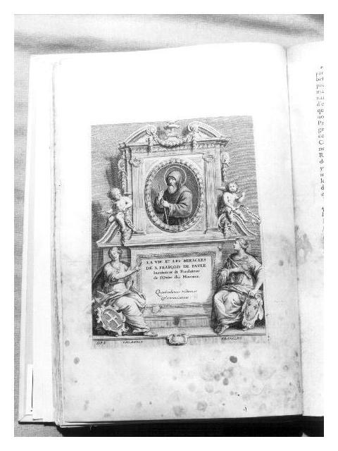 San Francesco di Paola (stampa) - PRODUZIONE FRANCESE (sec. XVII)