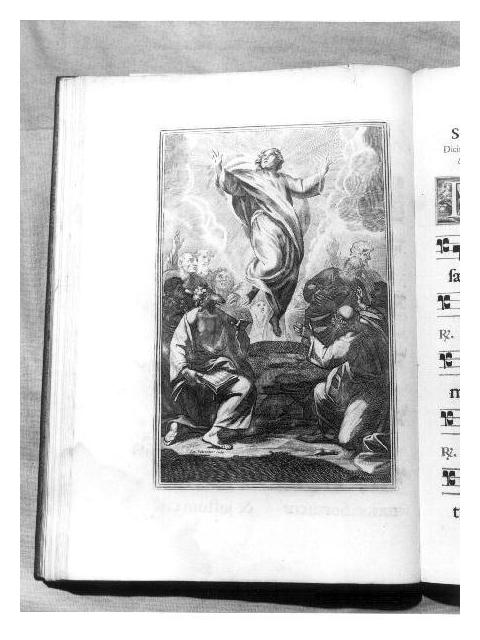 ASCENSIONE DI CRISTO (stampa) di Valentini Pietro (fine/inizio secc. XVII/ XVIII)