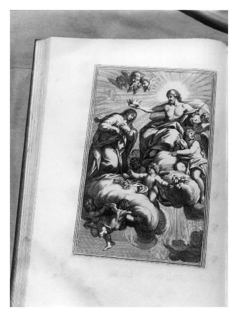 INCORONAZIONE DI MARIA VERGINE (stampa) - ambito francese (ultimo quarto sec. XVIII)