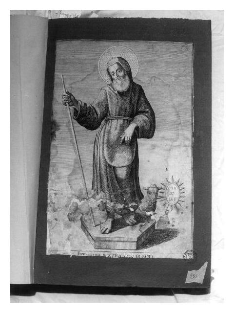 San Francesco di Paola (stampa) - ambito italiano (sec. XVII)