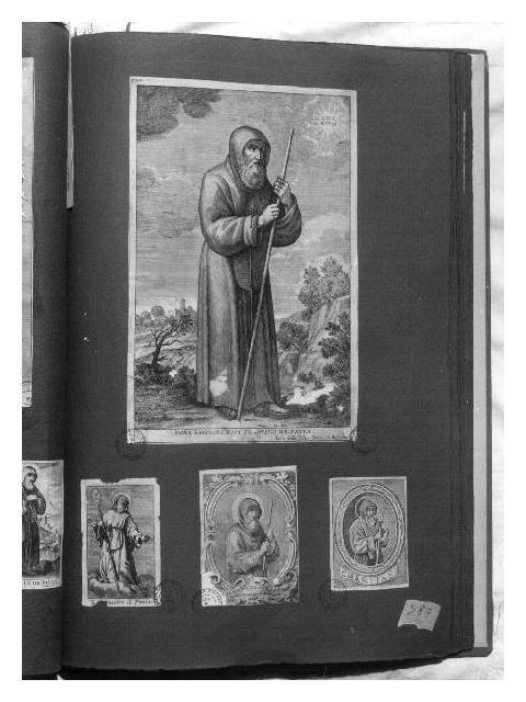 San Francesco di Paola (stampa) di Francia Francesco Domenico Maria (prima metà sec. XVIII)