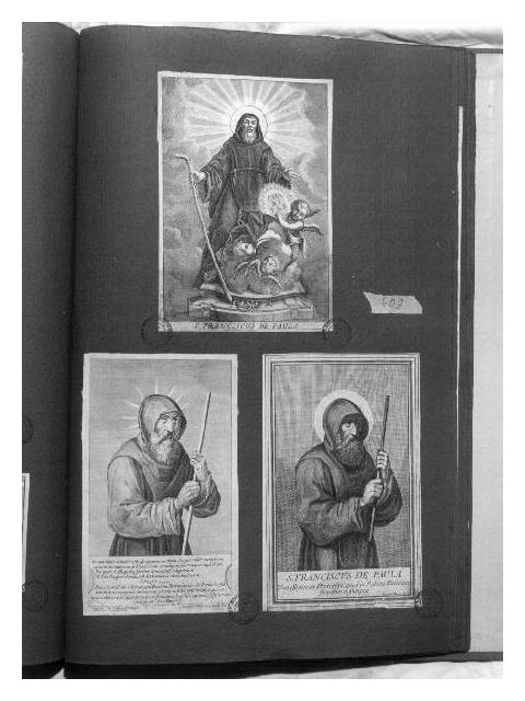 San Francesco di Paola (stampa) di Orazio Andrea Antonio, Massi Gasparo, Van Westerhout Arnold (prima metà sec. XVIII)