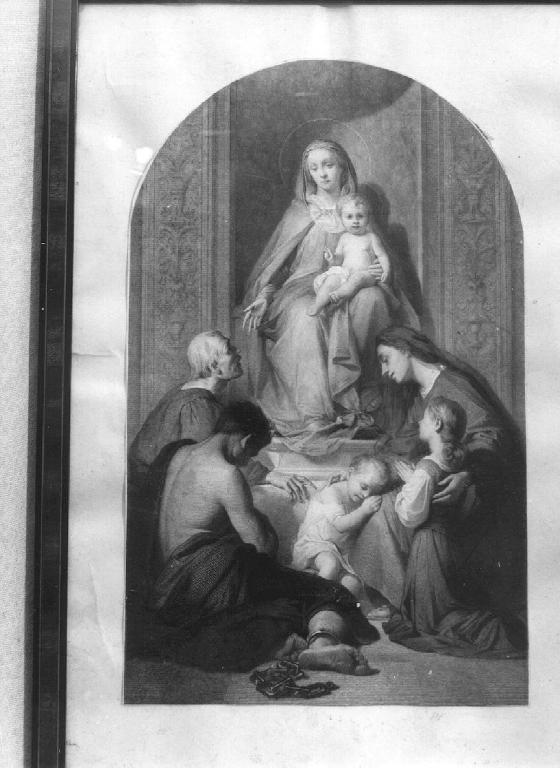 Madonna con Bambino (stampa) - ambito ligure (seconda metà sec. XIX)